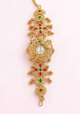 Brass Temple Gold-Plated Link Bracelet for Women | Traditional Temple Jewellery for Wedding & Festive Wear | Gift for Her
