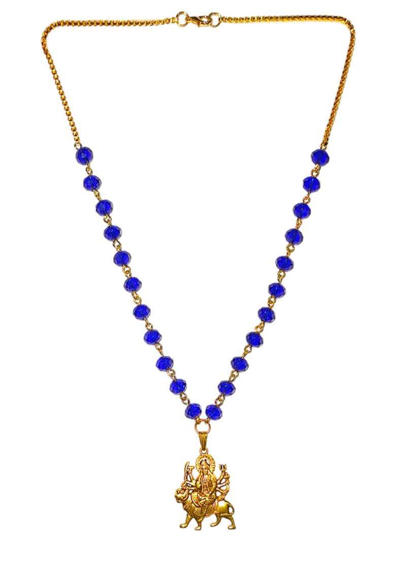 Gold-Plated Temple Necklace for Men & Women | Traditional Temple Jewellery for Wedding & Festive Wear | Festive Gift - Indya