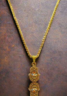 Gold-Plated Temple Necklace for Men & Women | Traditional Temple Jewellery for Wedding & Festive Wear | Festive Gift