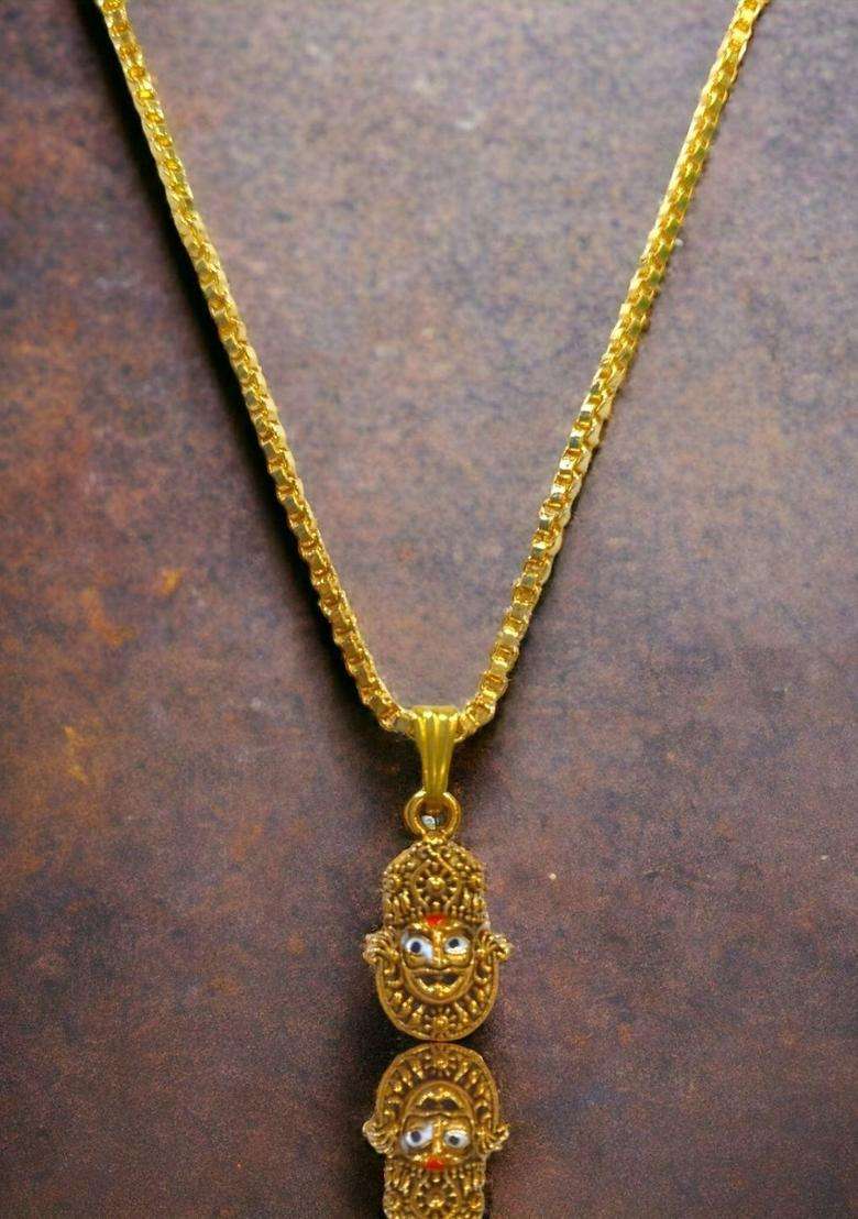 Gold-Plated Temple Necklace for Men & Women | Traditional Temple Jewellery for Wedding & Festive Wear | Festive Gift - Indya