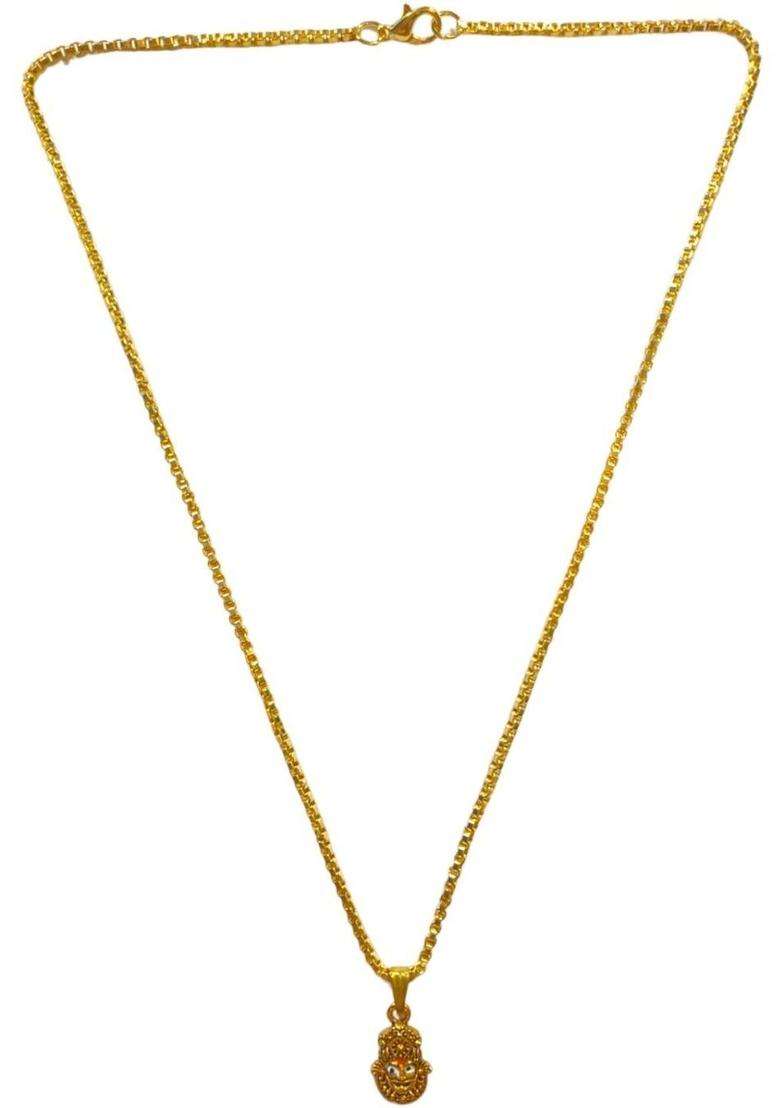 Gold-Plated Temple Necklace for Men & Women | Traditional Temple Jewellery for Wedding & Festive Wear | Festive Gift - Indya