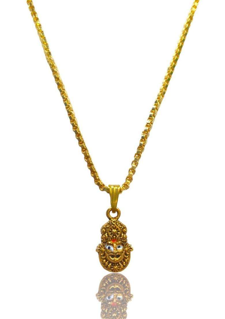 Gold-Plated Temple Necklace for Men & Women | Traditional Temple Jewellery for Wedding & Festive Wear | Festive Gift - Indya