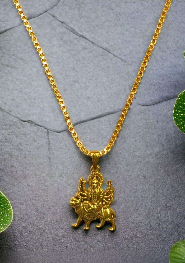Gold-Plated Temple Necklace for Men & Women | Traditional Temple Jewellery for Wedding & Festive Wear | Festive Gift - Indya