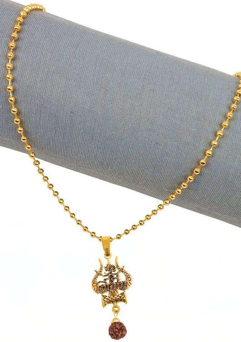 Geometric Pendants with Chains for Men & Women | Traditional Temple Jewellery for Wedding & Festive Wear | Festive Gift - Indya