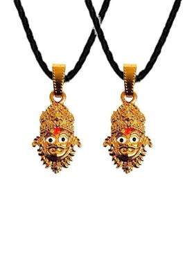 Gold-Plated Quirky Pendants with Chains for Men & Women | Traditional Temple Jewellery for Wedding & Festive Wear | Festive Gift