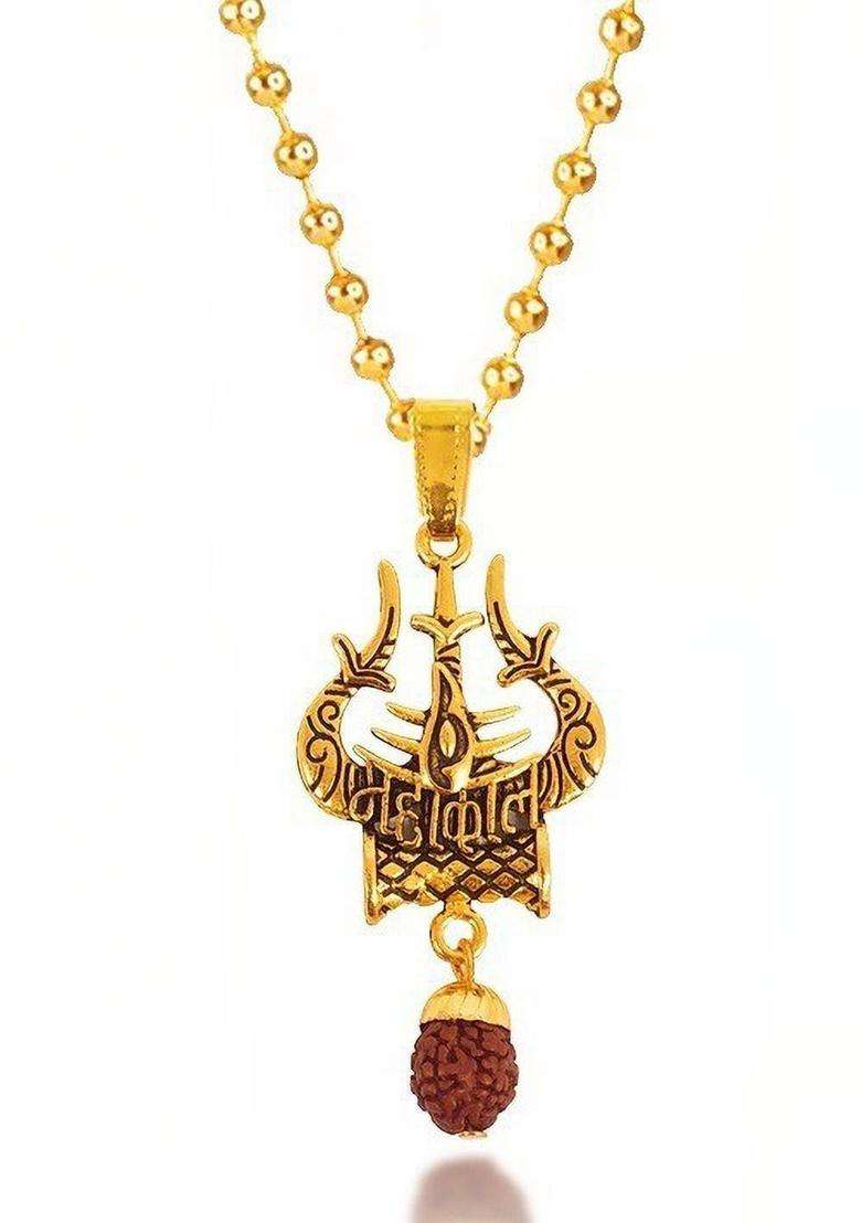 Geometric Pendants with Chains for Men & Women | Traditional Temple Jewellery for Wedding & Festive Wear | Festive Gift - Indya