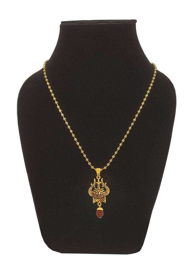 Geometric Pendants with Chains for Men & Women | Traditional Temple Jewellery for Wedding & Festive Wear | Festive Gift - Indya