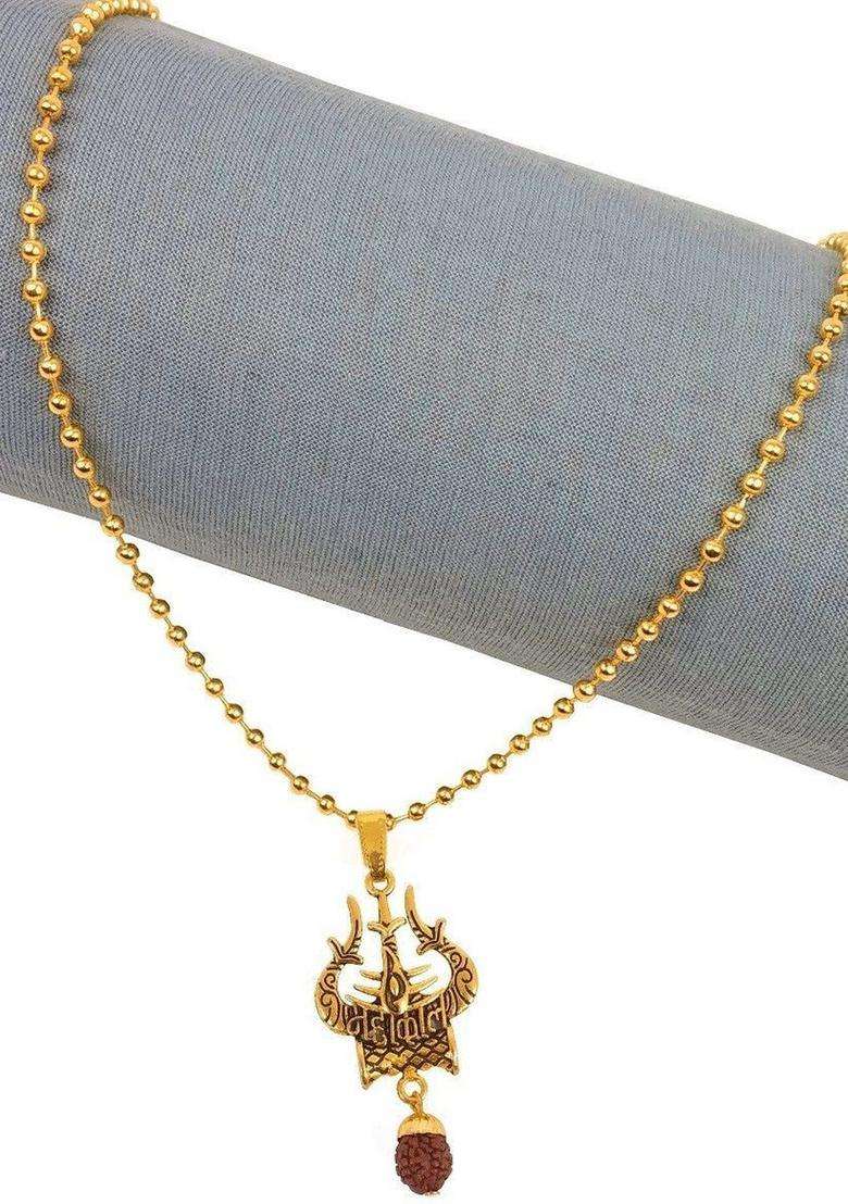 Geometric Pendants with Chains for Men & Women | Traditional Temple Jewellery for Wedding & Festive Wear | Festive Gift - Indya
