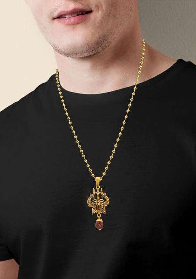 Geometric Pendants with Chains for Men & Women | Traditional Temple Jewellery for Wedding & Festive Wear | Festive Gift - Indya