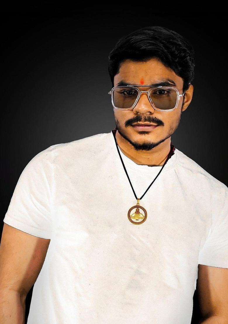 Gold-Plated Circular Pendants with Chains for Men & Women | Traditional Temple Jewellery for Wedding & Festive Wear | Festive Gift - Indya