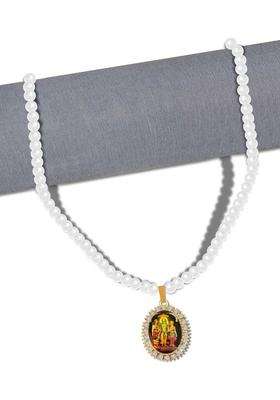 Gold-Plated Oval Pendants with Chains for Men & Women | Traditional Temple Jewellery for Wedding & Festive Wear | Festive Gift