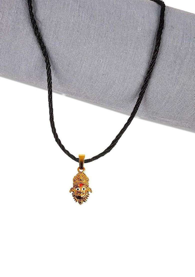 Gold-Plated Quirky Pendants with Chains for Men & Women | Traditional Temple Jewellery for Wedding & Festive Wear | Festive Gift - Indya