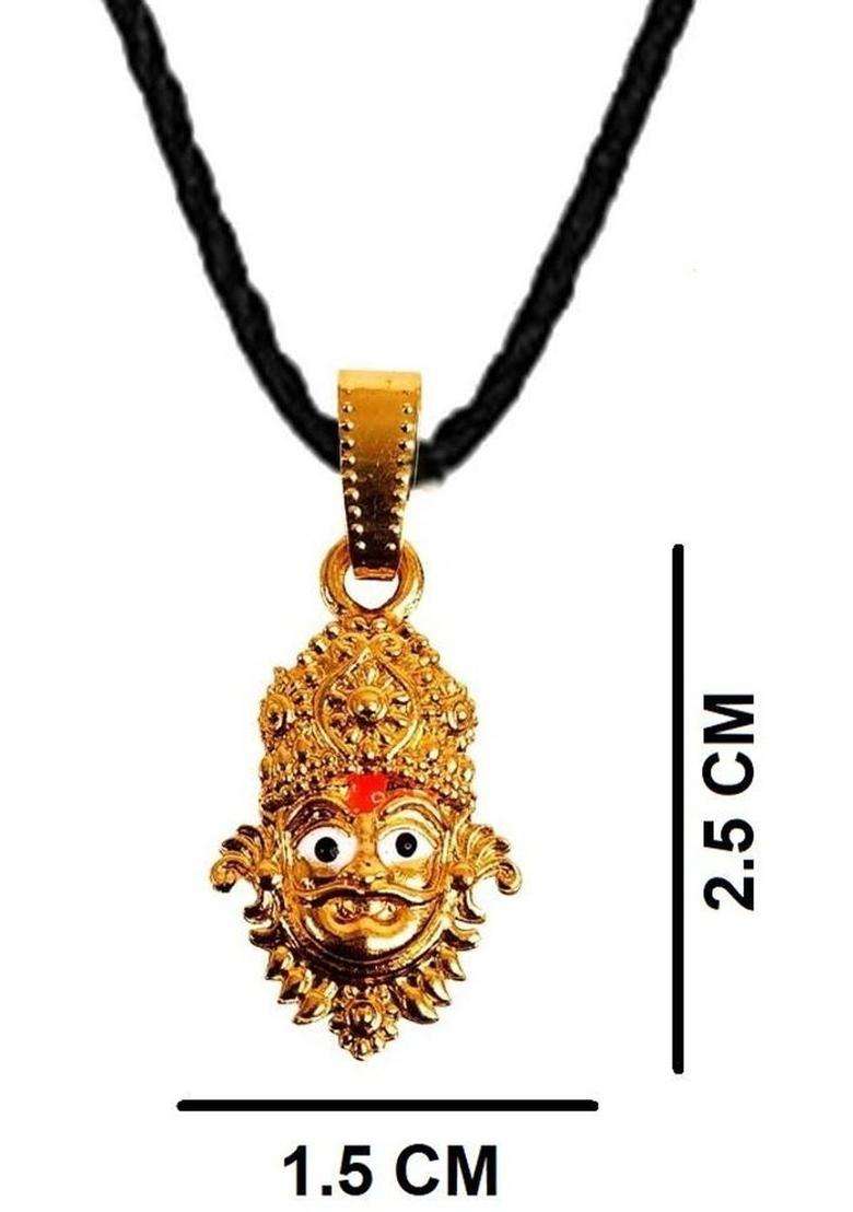 Gold-Plated Quirky Pendants with Chains for Men & Women | Traditional Temple Jewellery for Wedding & Festive Wear | Festive Gift - Indya