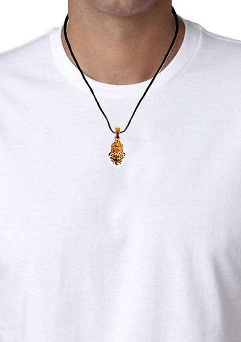 Gold-Plated Quirky Pendants with Chains for Men & Women | Traditional Temple Jewellery for Wedding & Festive Wear | Festive Gift - Indya