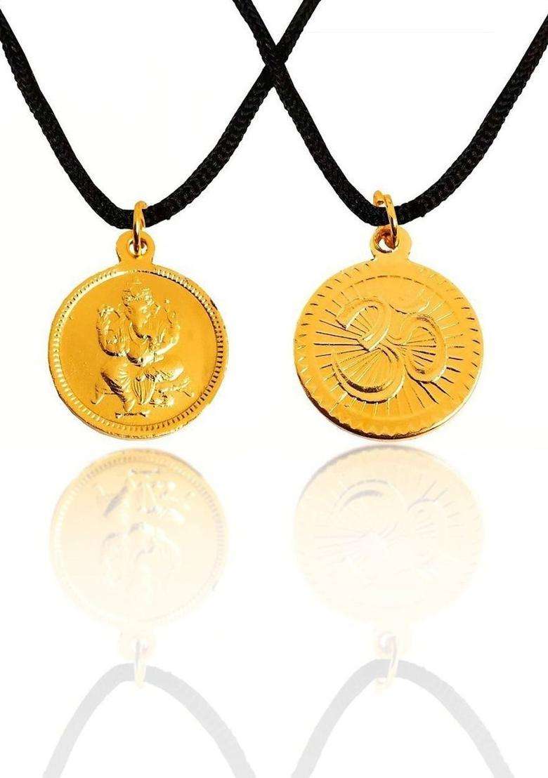 Circular Pendants with Chains for Men & Women | Traditional Temple Jewellery for Wedding & Festive Wear | Festive Gift - Indya