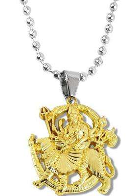 Gold-Plated Contemporary Pendants with Chains for Men & Women | Traditional Temple Jewellery for Wedding & Festive Wear | Festive Gift