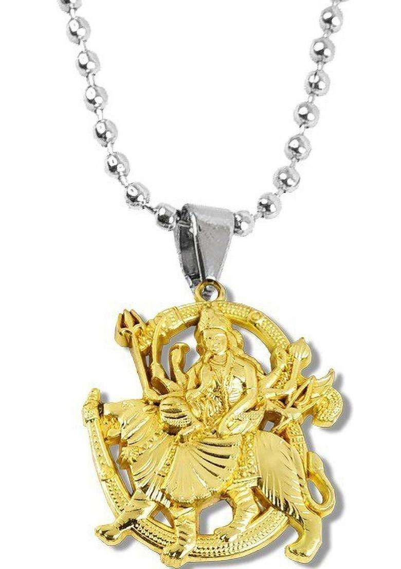 Gold-Plated Contemporary Pendants with Chains for Men & Women | Traditional Temple Jewellery for Wedding & Festive Wear | Festive Gift - Indya