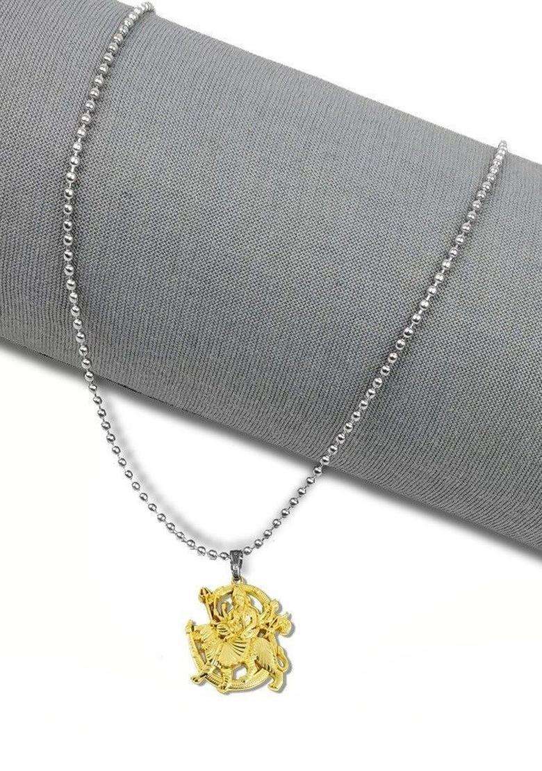 Gold-Plated Contemporary Pendants with Chains for Men & Women | Traditional Temple Jewellery for Wedding & Festive Wear | Festive Gift - Indya