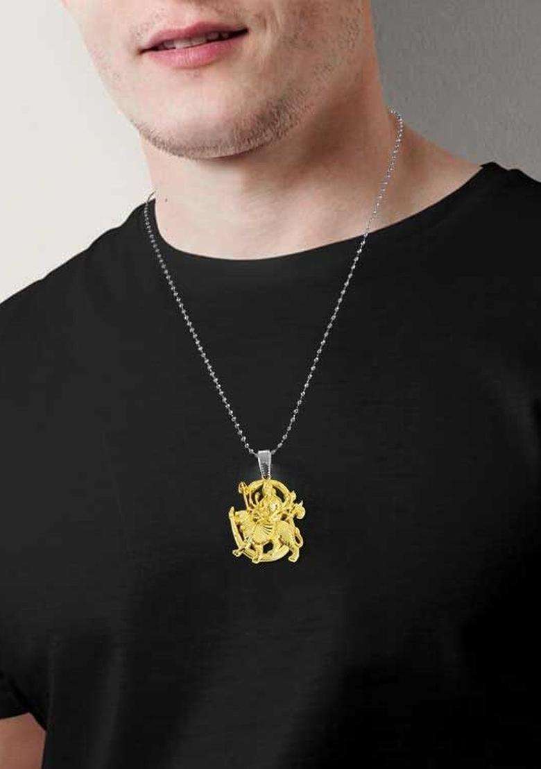 Gold-Plated Contemporary Pendants with Chains for Men & Women | Traditional Temple Jewellery for Wedding & Festive Wear | Festive Gift - Indya