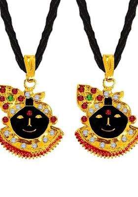 Gold-Plated Quirky Pendants with Chains for Men & Women | Traditional Temple Jewellery for Wedding & Festive Wear | Festive Gift