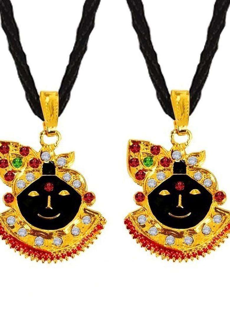 Gold-Plated Quirky Pendants with Chains for Men & Women | Traditional Temple Jewellery for Wedding & Festive Wear | Festive Gift - Indya