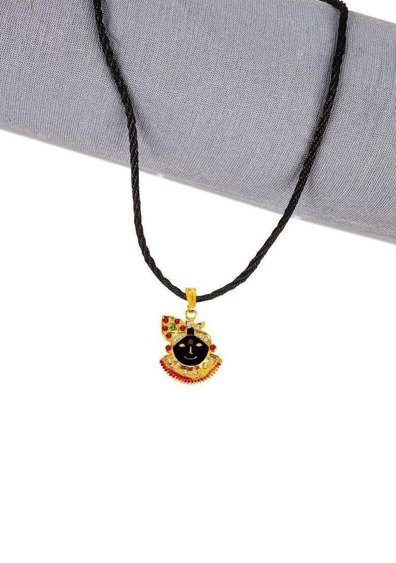 Gold-Plated Quirky Pendants with Chains for Men & Women | Traditional Temple Jewellery for Wedding & Festive Wear | Festive Gift - Indya
