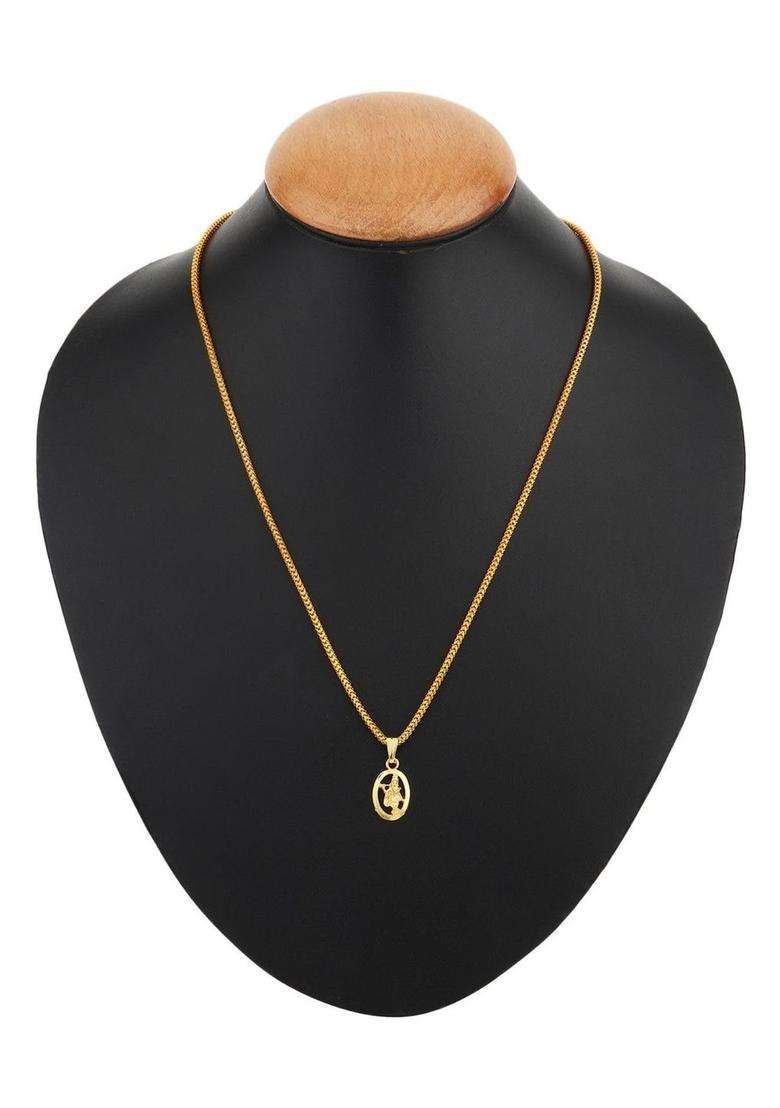 Stainless Steel Krishna Ji Pendant with Chain for Men & Women | Traditional Temple Jewellery for Wedding & Festive Wear | Festive Gift - Indya