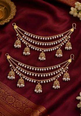 Gold-Plated Circular Earrings for Women | Traditional Temple Jewellery for Wedding & Festive Wear | Gift for Her