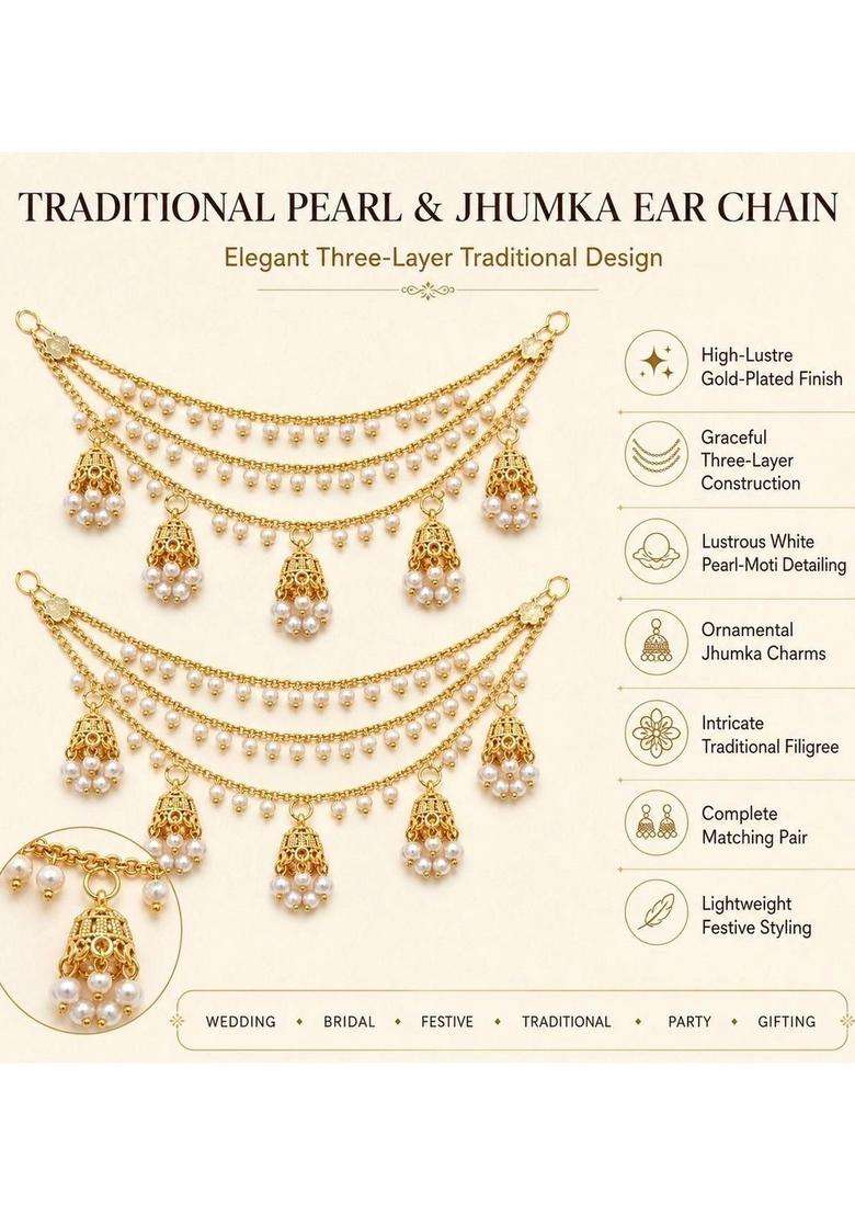 Gold-Plated Circular Earrings for Women | Traditional Temple Jewellery for Wedding & Festive Wear | Gift for Her - Indya