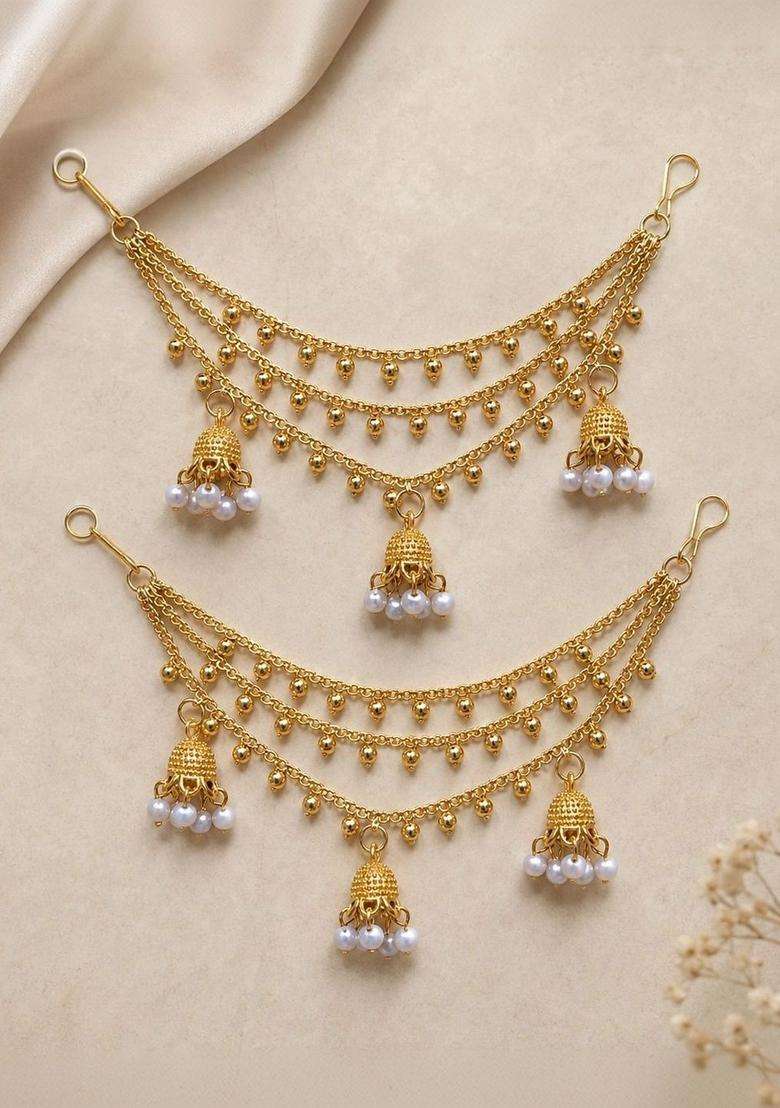 Gold-Plated Circular Earrings for Women | Traditional Temple Jewellery for Wedding & Festive Wear | Gift for Her - Indya