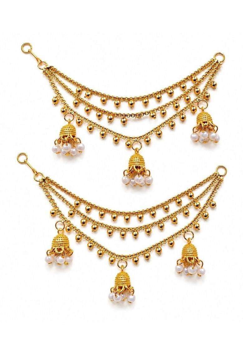 Gold-Plated Circular Earrings for Women | Traditional Temple Jewellery for Wedding & Festive Wear | Gift for Her - Indya