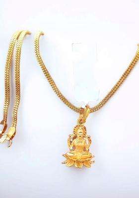 Gold-Plated Floral Pendants with Chains for Men & Women | Traditional Temple Jewellery for Wedding & Festive Wear | Festive Gift