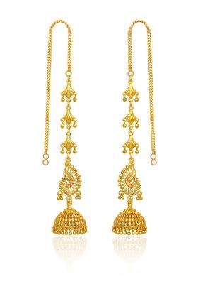 Gold-Plated Circular Jhumkas Earrings for Women | Traditional Temple Jewellery for Wedding & Festive Wear | Gift for Her