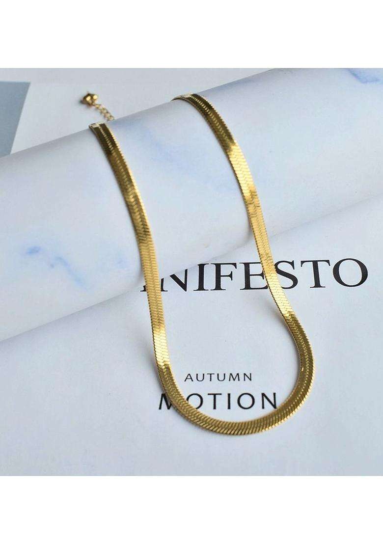 Gold-Plated Geometric Pendants with Chains with CZ Stone for Women | Stylish Party & Everyday Wear | Gift for Her - Indya