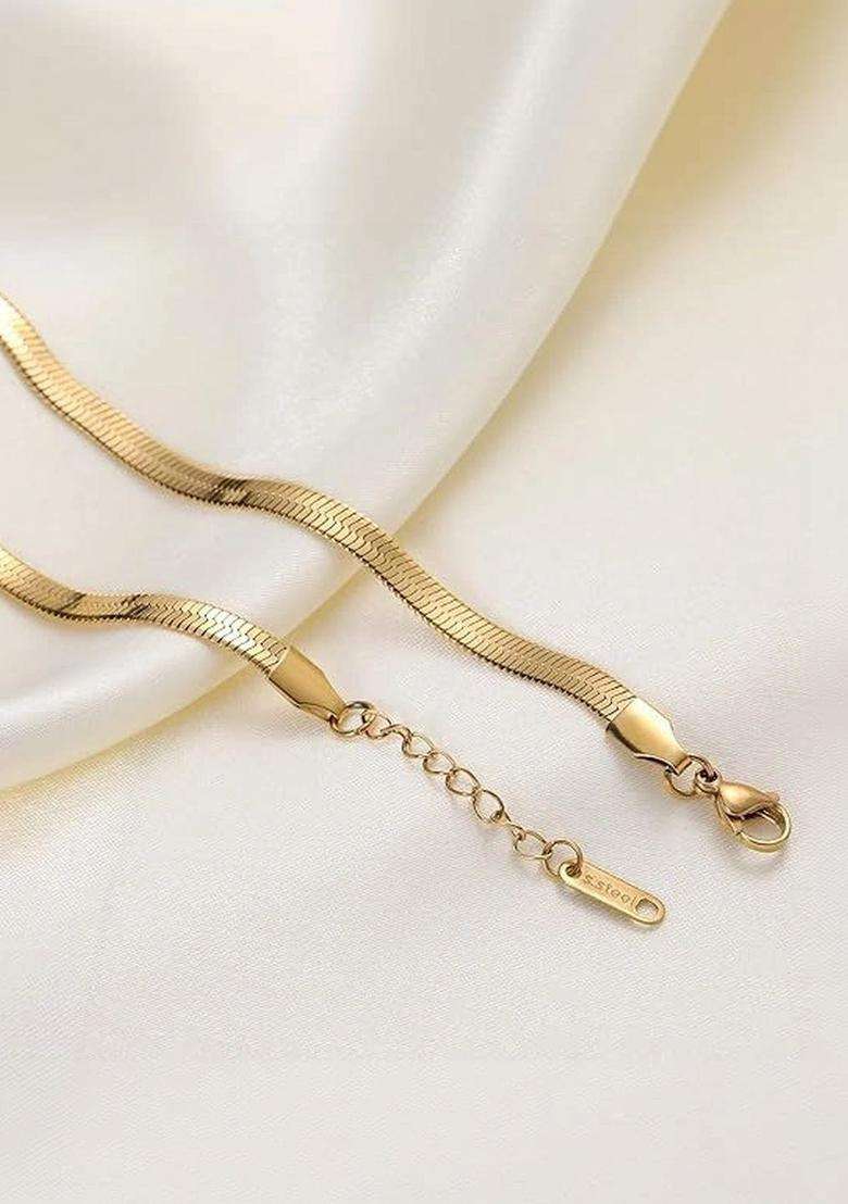 Gold-Plated Geometric Pendants with Chains with CZ Stone for Women | Stylish Party & Everyday Wear | Gift for Her - Indya