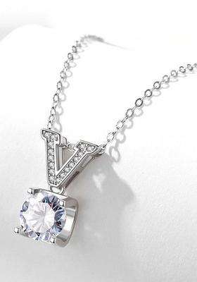 Silver-Plated Geometric Pendants with Chains with CZ Stone for Women | Stylish Party & Everyday Wear | Gift for Her
