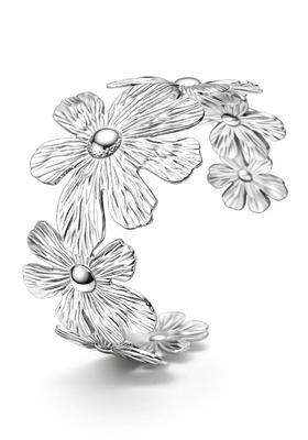 Temple Silver-Plated Cuff Bracelet for Women | Stylish Party & Everyday Wear | Gift for Her
