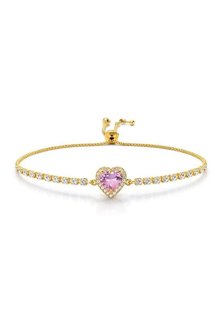 American Diamond Temple Gold-Plated Link Bracelet for Women | Stylish Party & Everyday Wear | Gift for Her - Indya
