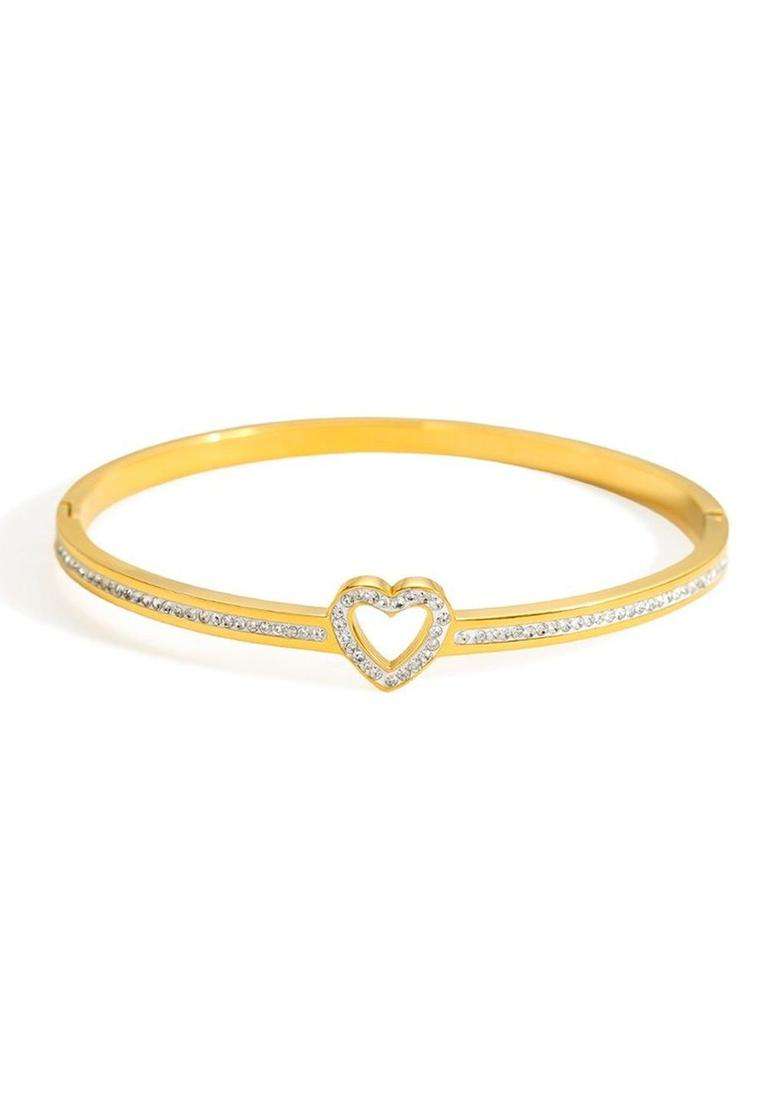American Diamond Temple Gold-Plated Kada Bracelet for Women | Stylish Party & Everyday Wear | Gift for Her - Indya