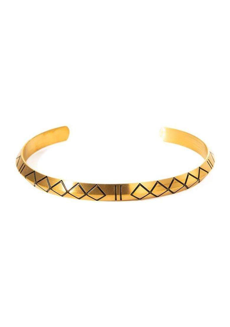 American Diamond Temple Gold-Plated Cuff Bracelet for Women | Stylish Party & Everyday Wear | Gift for Her - Indya