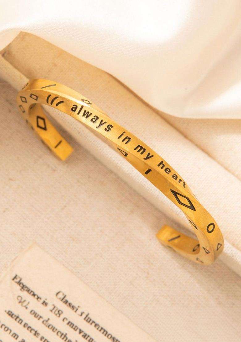 American Diamond Temple Gold-Plated Cuff Bracelet for Women | Stylish Party & Everyday Wear | Gift for Her - Indya