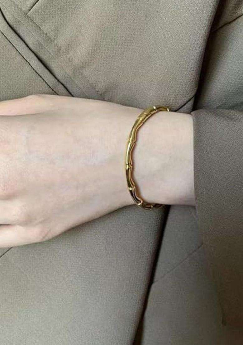 2 American Diamond Temple Silver-Plated Bangle-Style Bracelet for Women | Stylish Party & Everyday Wear | Gift for Her - Indya