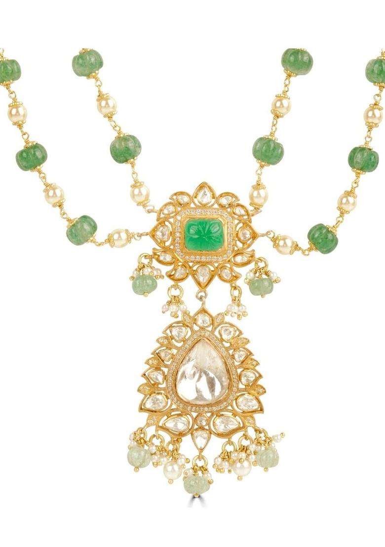 Sterling Silver Gold-Plated Necklace for Women | Traditional Temple Jewellery for Wedding & Festive Wear | Gift for Her - Indya