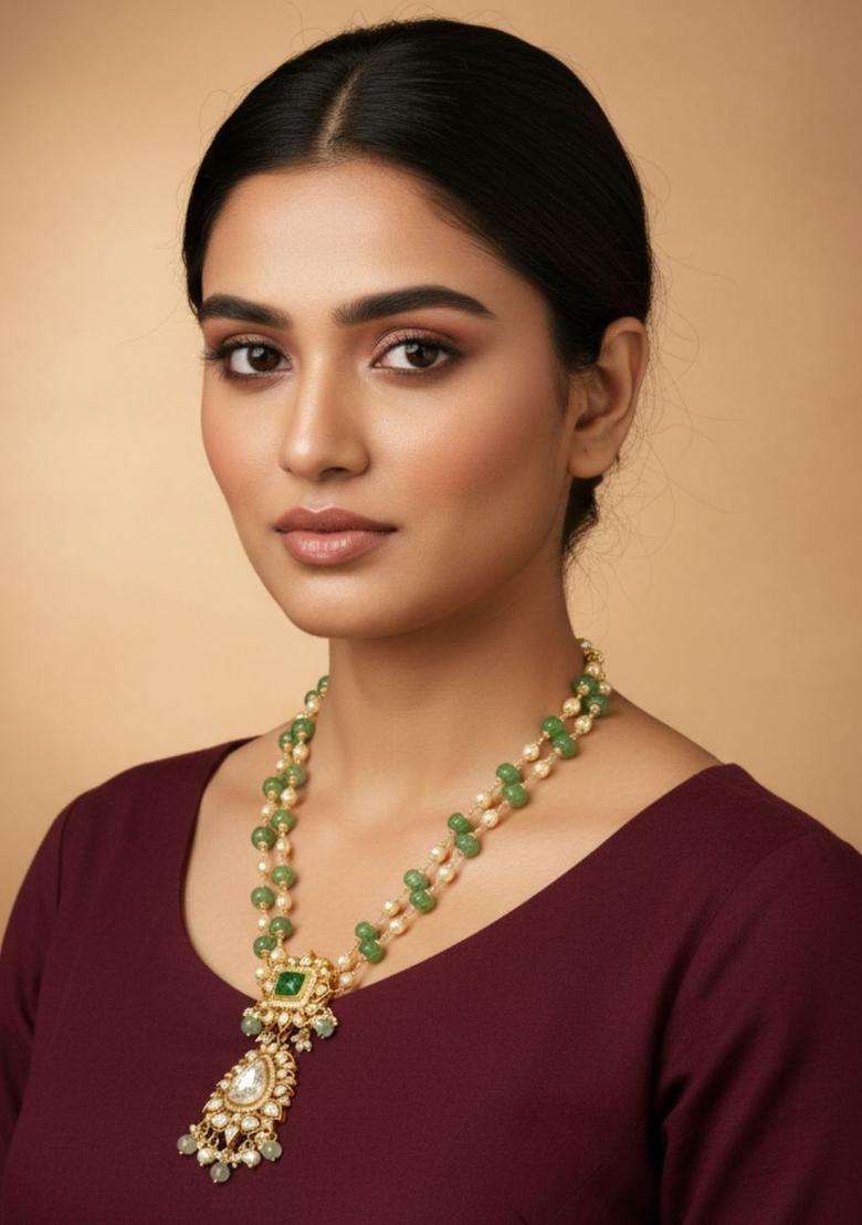 Sterling Silver Gold-Plated Necklace for Women | Traditional Temple Jewellery for Wedding & Festive Wear | Gift for Her - Indya