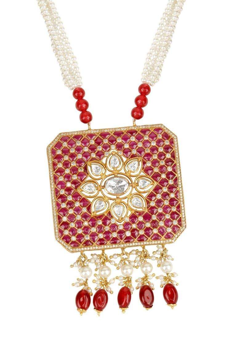 Sterling Silver Gold-Plated Necklace for Women | Traditional Temple Jewellery for Wedding & Festive Wear | Gift for Her - Indya