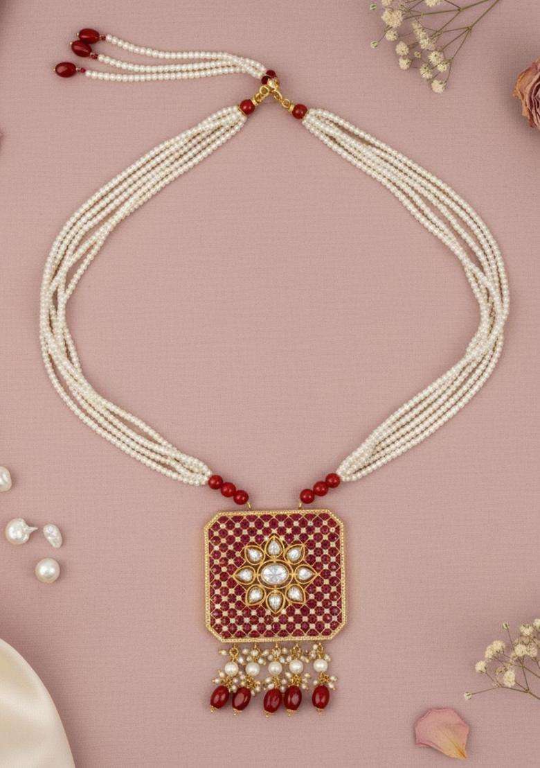 Sterling Silver Gold-Plated Necklace for Women | Traditional Temple Jewellery for Wedding & Festive Wear | Gift for Her - Indya