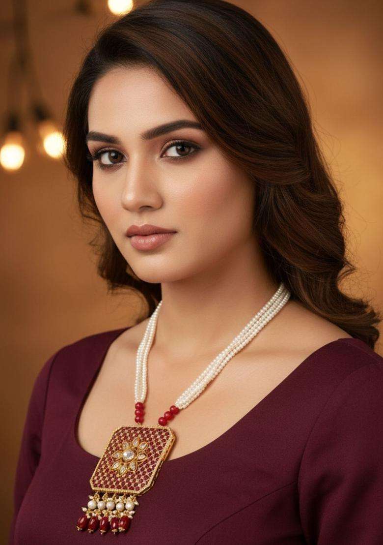 Sterling Silver Gold-Plated Necklace for Women | Traditional Temple Jewellery for Wedding & Festive Wear | Gift for Her - Indya
