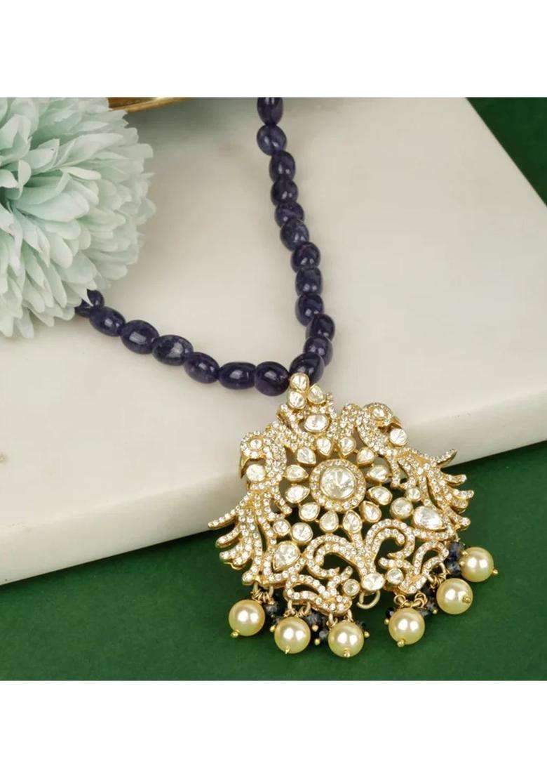 Sterling Silver Gold-Plated Necklace for Women | Traditional Temple Jewellery for Wedding & Festive Wear | Gift for Her - Indya