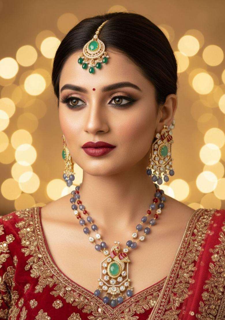 Sterling Silver Gold-Plated Necklace for Women | Traditional Temple Jewellery for Wedding & Festive Wear | Gift for Her - Indya