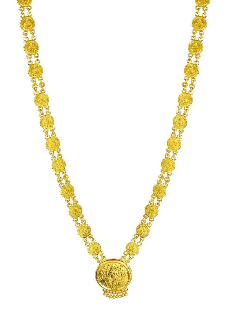 Gold-Plated Temple Necklace for Women | Traditional Temple Jewellery for Wedding & Festive Wear | Gift for Her - Indya